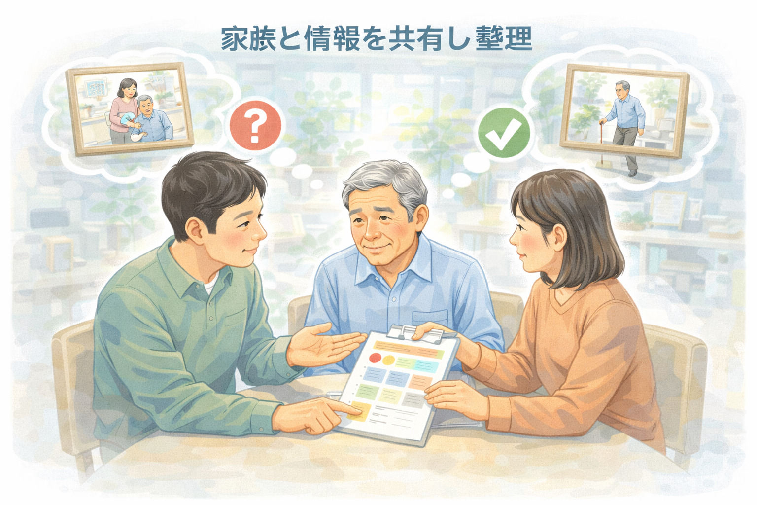 家族との相談画像