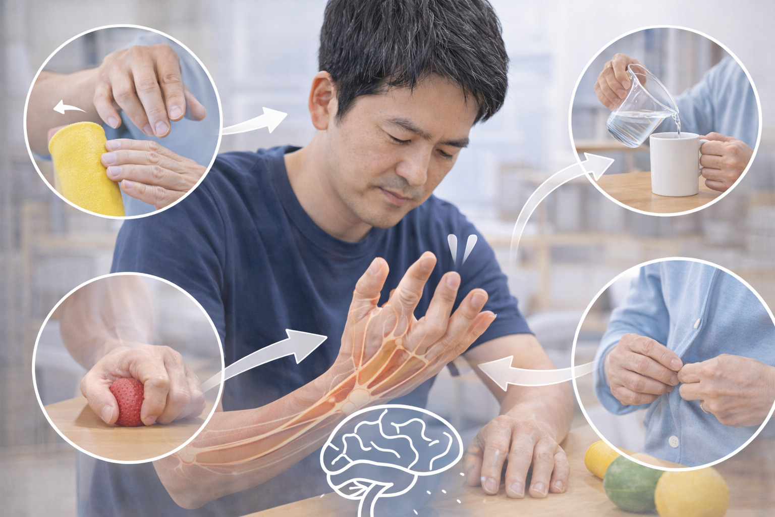 回復が認められている手の様子