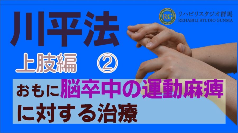 脳卒中の運動麻痺に対する治療「川平法」上肢編の第二弾
