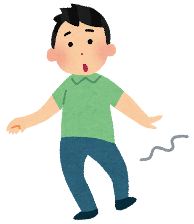 ふらふら歩く様子